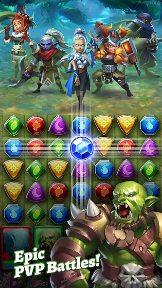Dragon Strike: Puzzle RPG — скачать мод: Безлимитные ресурсы и усиленные драконы — скриншот 3 Dragon Strike: Puzzle RPG — скачать мод: Безлимитные ресурсы и усиленные драконы — скриншот 3