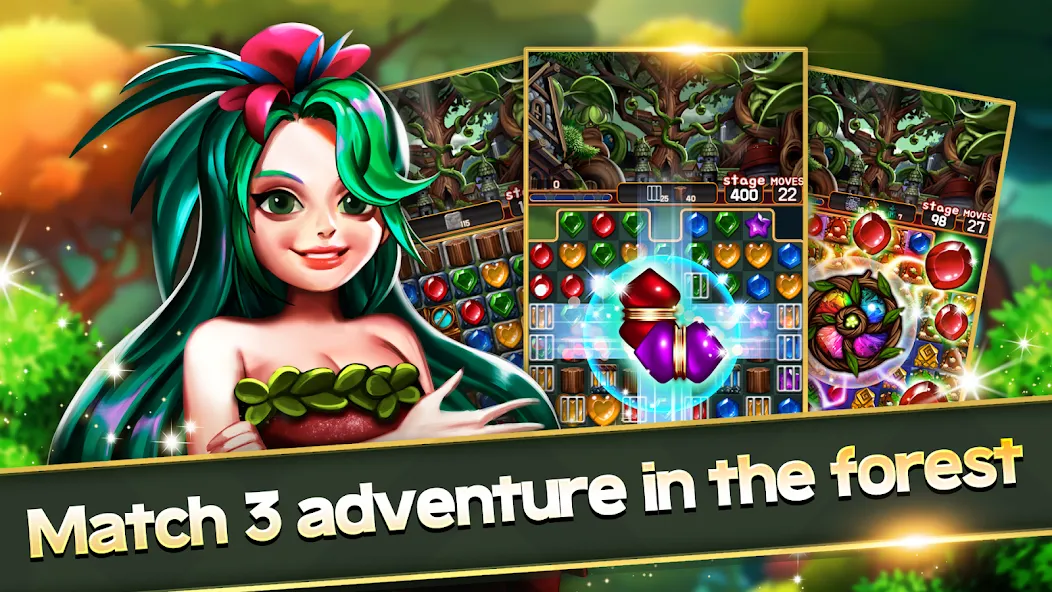 Мод Jewel Forest Village — Безлимитные монеты и жизни, скачать APK — скриншот 1