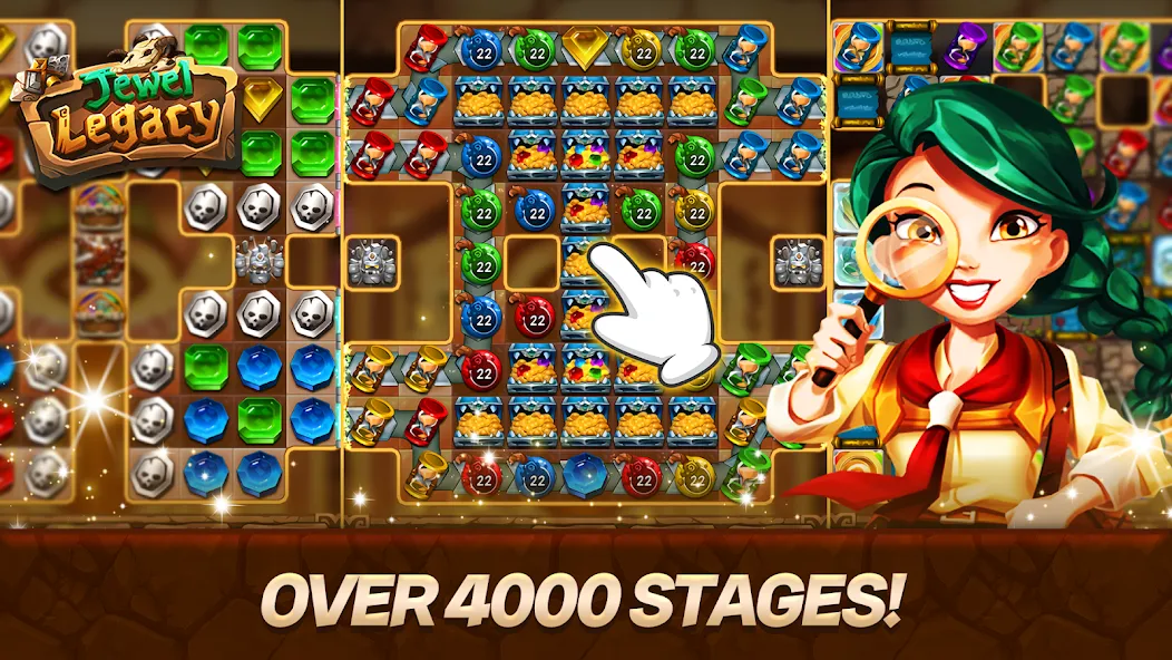 Jewel Legacy взломанный APK — Много бонусов и уровней — скриншот 4 Jewel Legacy взломанный APK — Много бонусов и уровней — скриншот 4