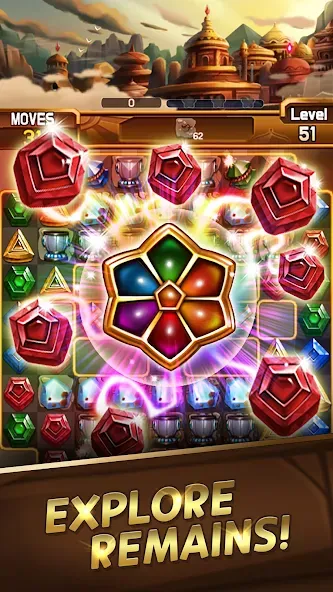 Fantastic Jewel Lost Kingdom взлом APK — Бесконечные жизни и подсказки — скриншот 1