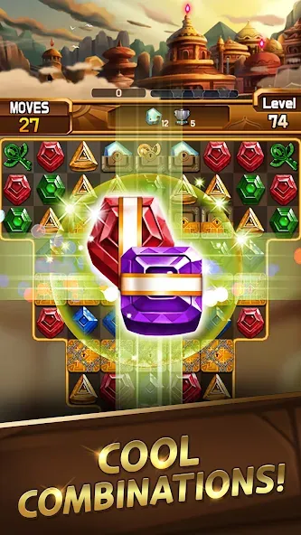 Fantastic Jewel Lost Kingdom взлом APK — Бесконечные жизни и подсказки — скриншот 2