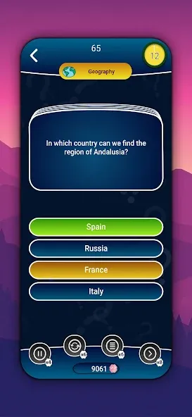 Millionaire Trivia Quiz бесплатно на Андроид — мод: Безлимитные подсказки и правильные ответы — скриншот 3