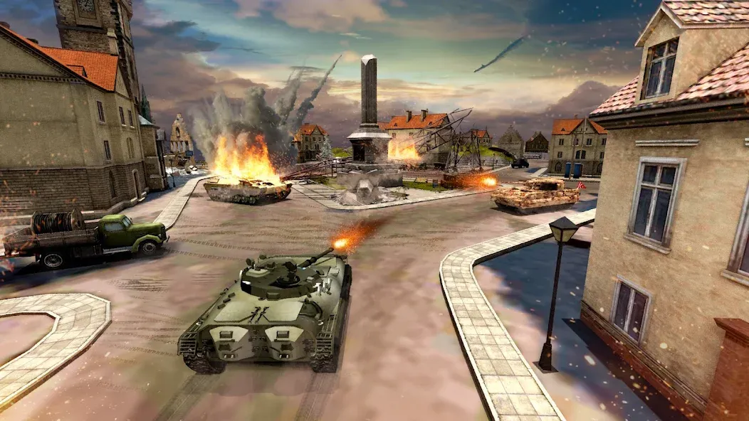 Tank Battle Army Games 2023 мод на Андроид: Безлимитные деньги и оружие — скриншот 3