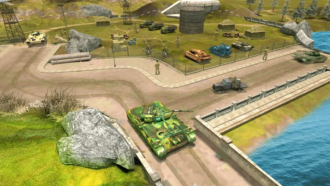 Tank Battle Army Games 2023 мод на Андроид: Безлимитные деньги и оружие — скриншот 5