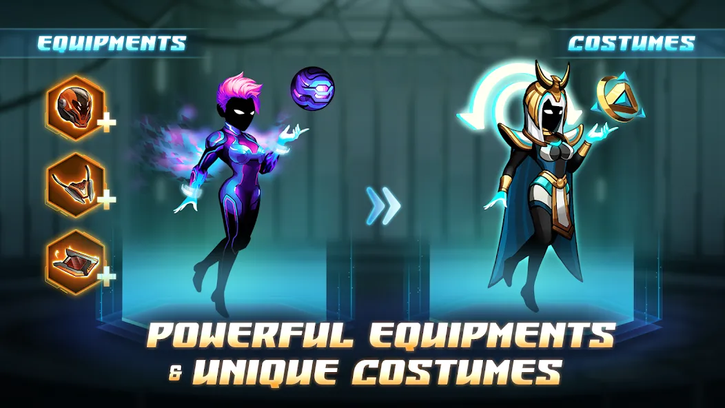 Cyber War: Offline Fantasy RPG MOD APK скачать на Андроид — Безлимитные деньги и ресурсы — скриншот 2