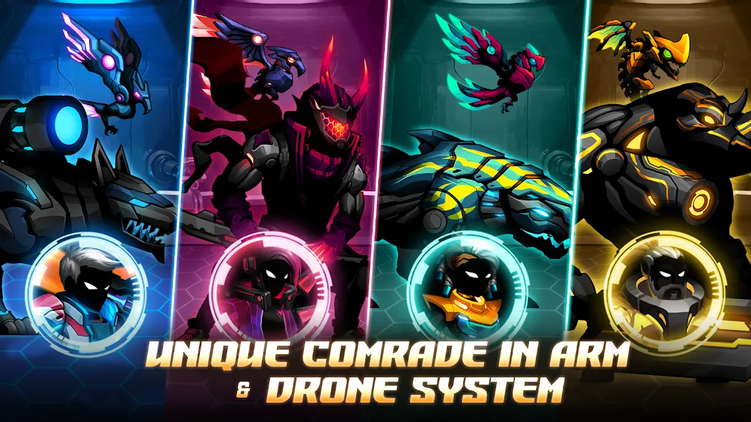 Cyber War: Offline Fantasy RPG MOD APK скачать на Андроид — Безлимитные деньги и ресурсы — скриншот 4