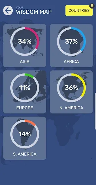 Map Quiz World Geography взлом APK — Открыты все карты и уровни — скриншот 1