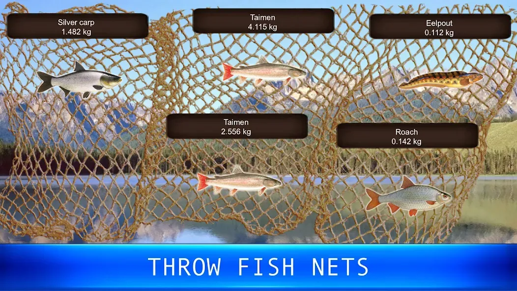 Fish rain: sport fishing — взломанная версия, Безлимитные деньги и редкие рыбы — скриншот 5