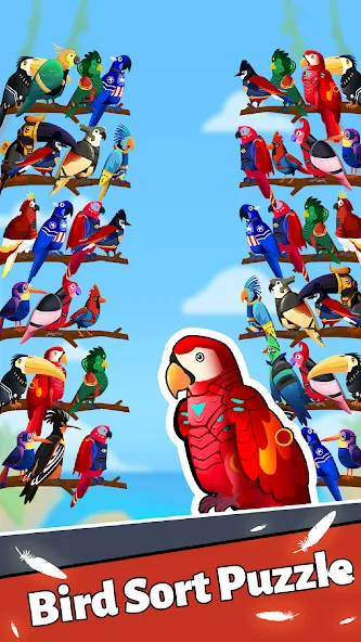 Bird Puzzle - Color Game взлом на Андроид — Без рекламы и все уровни открыты — скриншот 3 Bird Puzzle - Color Game взлом на Андроид — Без рекламы и все уровни открыты — скриншот 3