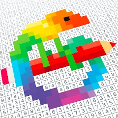 Скачать Pixel Art - Color by Number — Разблокированы все пиксельные рисунки