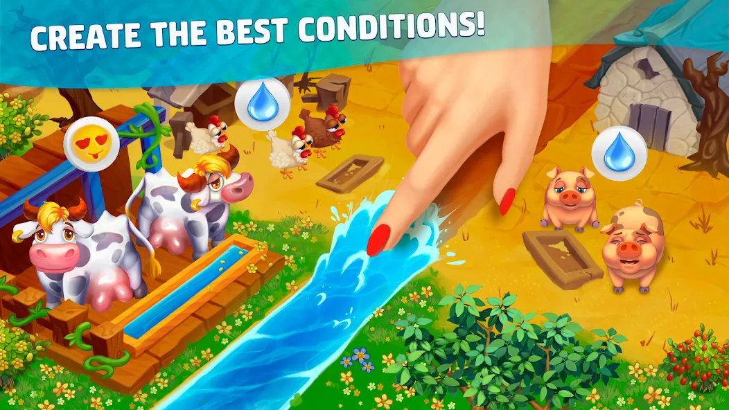 Harvest Land MOD APK: Безлимитные монеты и ускоренное строительство — скриншот 3