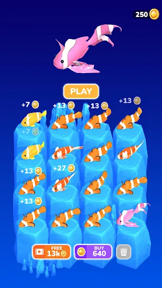 Evolution Merge - Eat and Grow — Безлимитные деньги и все существа открыты, скачать мод APK — скриншот 3