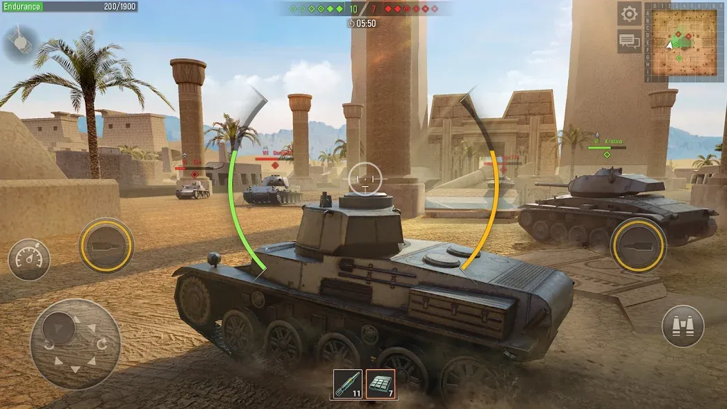 Battle Tanks: Tank Games WW2 на телефон — скачать мод: Безлимитные деньги и все танки — скриншот 3