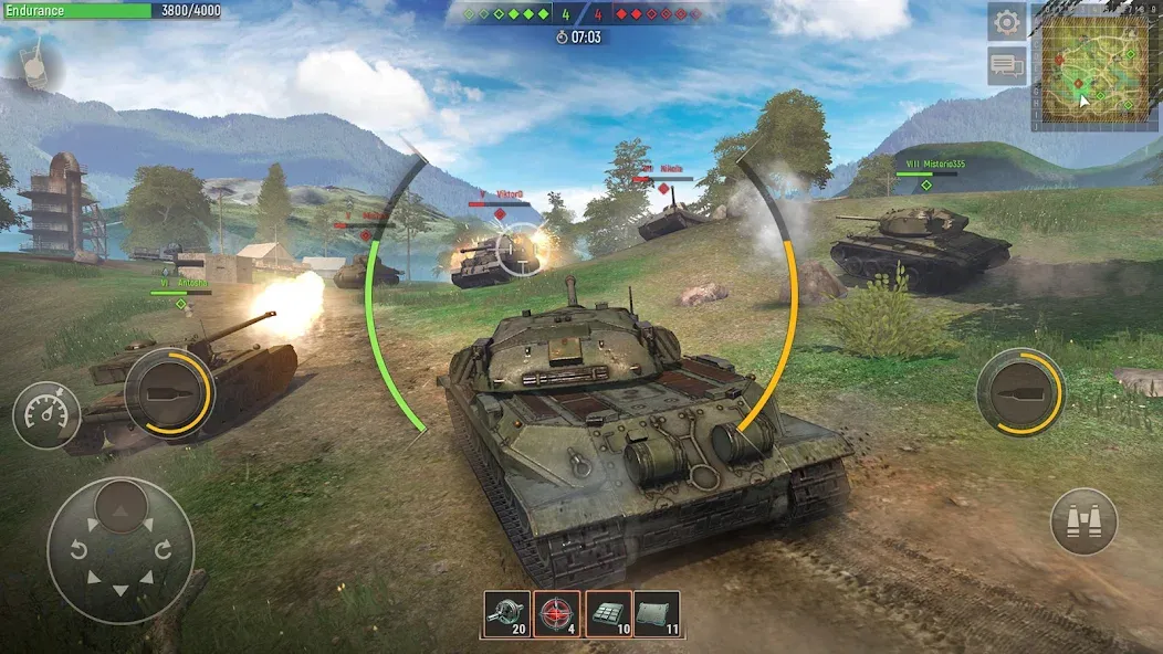 Battle Tanks: Tank Games WW2 на телефон — скачать мод: Безлимитные деньги и все танки — скриншот 5