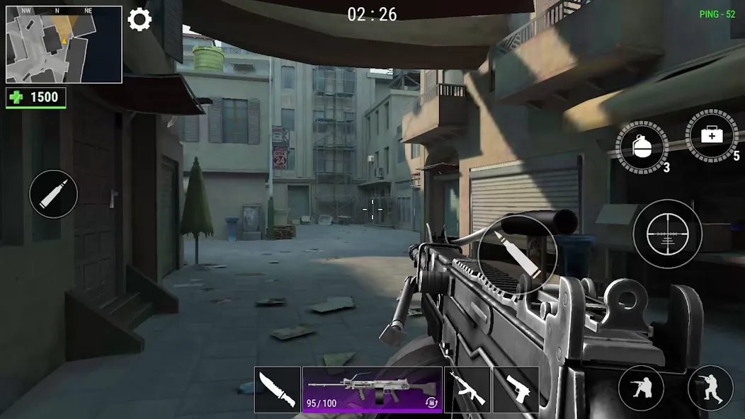 Скачать мод Modern Gun: Shooting War Games — Безлимитные деньги и оружие — скриншот 1