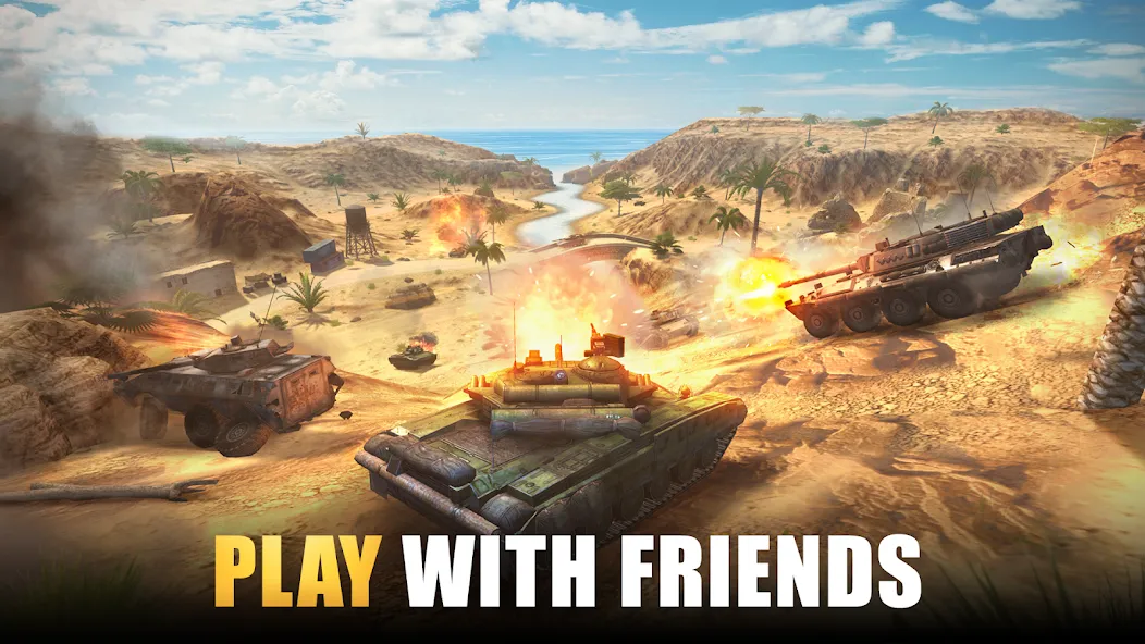 Скачать Tank Force: Tank games blitz на Андроид с модом — Безлимитные деньги и техника — скриншот 1 Скачать Tank Force: Tank games blitz на Андроид с модом — Безлимитные деньги и техника — скриншот 1