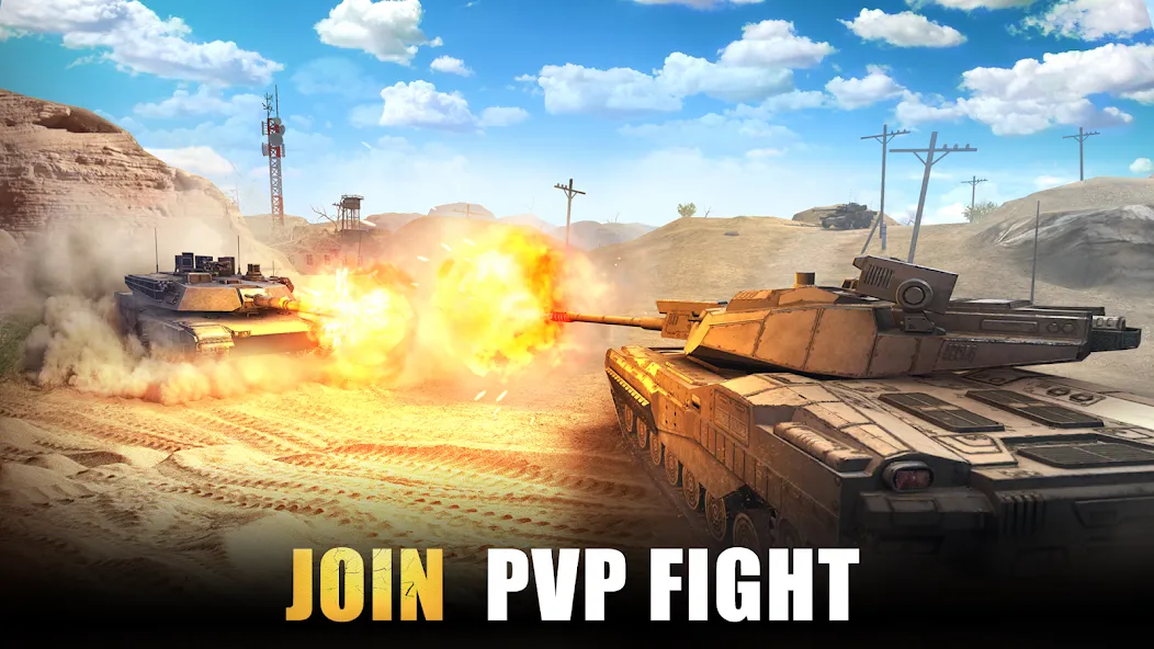 Скачать Tank Force: Tank games blitz на Андроид с модом — Безлимитные деньги и техника — скриншот 3 Скачать Tank Force: Tank games blitz на Андроид с модом — Безлимитные деньги и техника — скриншот 3