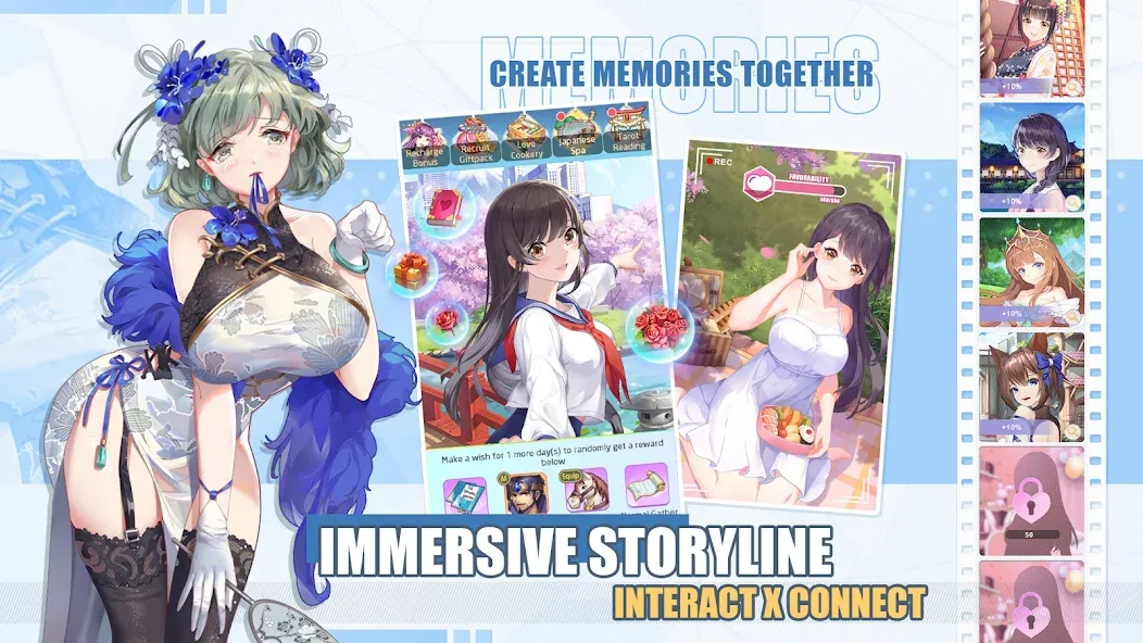 Скачать Lost in Paradise:Waifu Connect на Андроид с модом — Безлимитные ресурсы и алмазы — скриншот 3