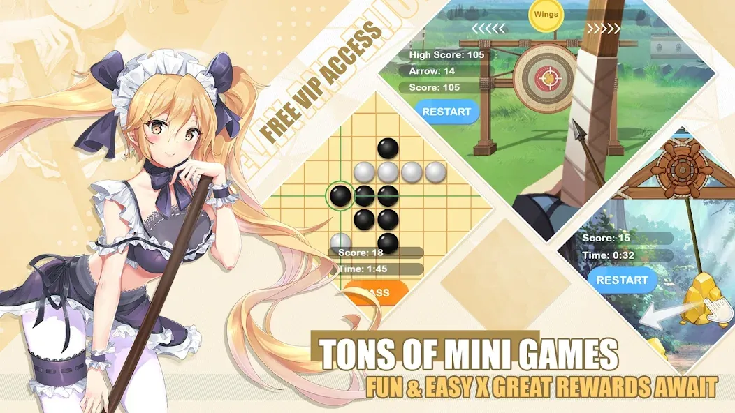 Скачать Lost in Paradise:Waifu Connect на Андроид с модом — Безлимитные ресурсы и алмазы — скриншот 5