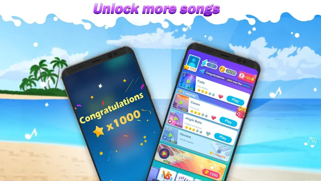 Dream Piano MOD APK: Много алмазов и все песни открыты — скриншот 1 Dream Piano MOD APK: Много алмазов и все песни открыты — скриншот 1