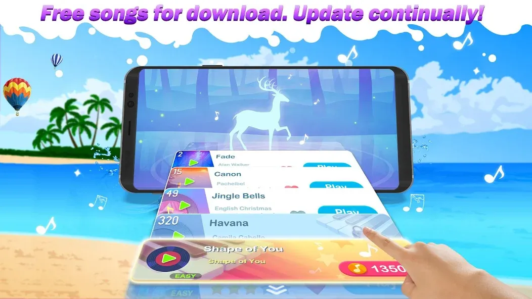Dream Piano MOD APK: Много алмазов и все песни открыты — скриншот 2 Dream Piano MOD APK: Много алмазов и все песни открыты — скриншот 2
