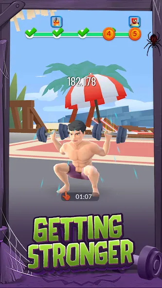 Idle Gym Life: Strong Man взлом на Андроид — Безлимитные деньги и сила — скриншот 2 Idle Gym Life: Strong Man взлом на Андроид — Безлимитные деньги и сила — скриншот 2