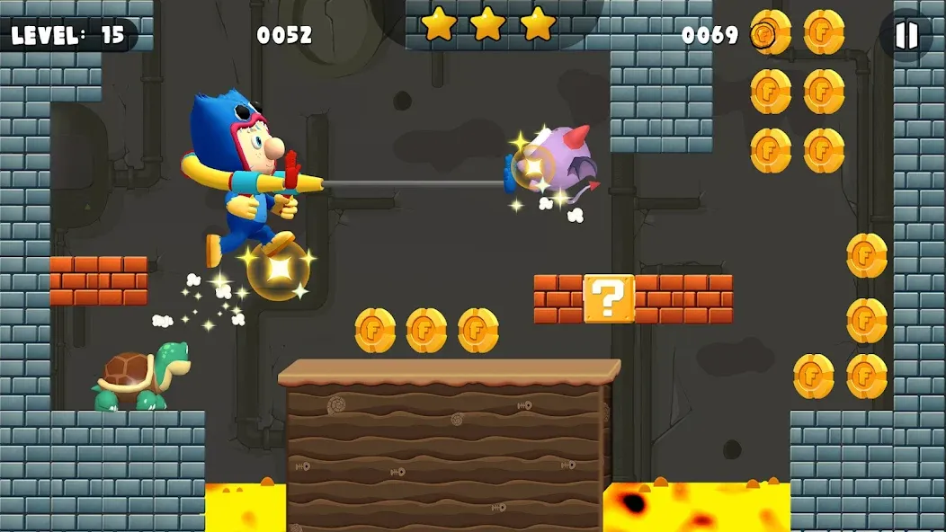 Bob World Adventure 3D на телефон — скачать мод: Без рекламы и много монет — скриншот 1 Bob World Adventure 3D на телефон — скачать мод: Без рекламы и много монет — скриншот 1