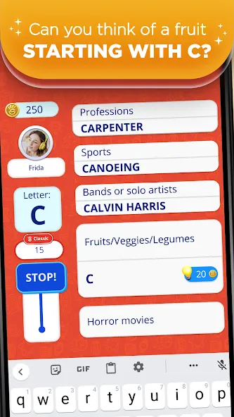 Stop 2 - Word Trivia Game взломанный APK — Без рекламы и подсказки открыты — скриншот 5