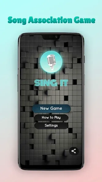 Sing it - Song association MOD APK скачать на Андроид — Безлимитные подсказки и песни — скриншот 1 Sing it - Song association MOD APK скачать на Андроид — Безлимитные подсказки и песни — скриншот 1