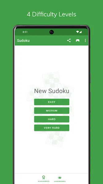 Sudoku взломанный APK — Подсказки и отмена ходов без ограничений — скриншот 2