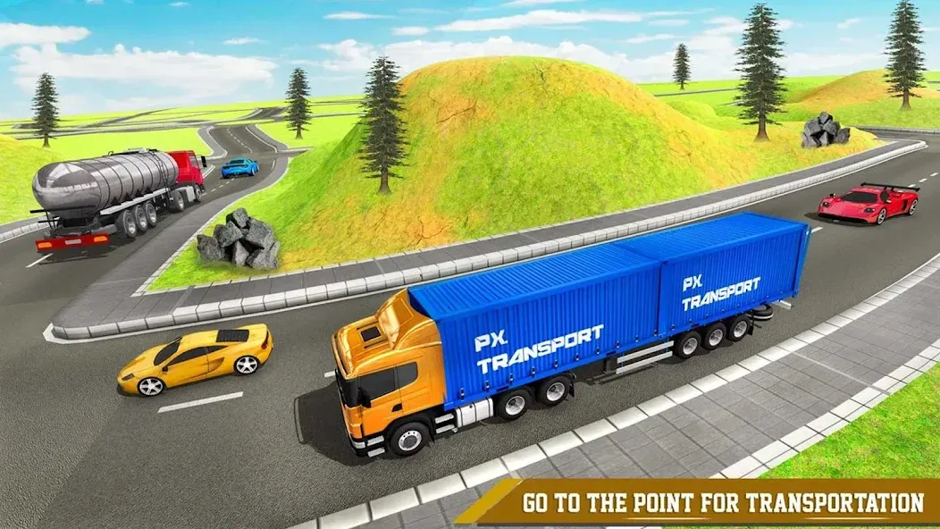 Cargo Transport Truck Driving — последняя версия с модом (Безлимитные деньги и топливо) — скриншот 2 Cargo Transport Truck Driving — последняя версия с модом (Безлимитные деньги и топливо) — скриншот 2