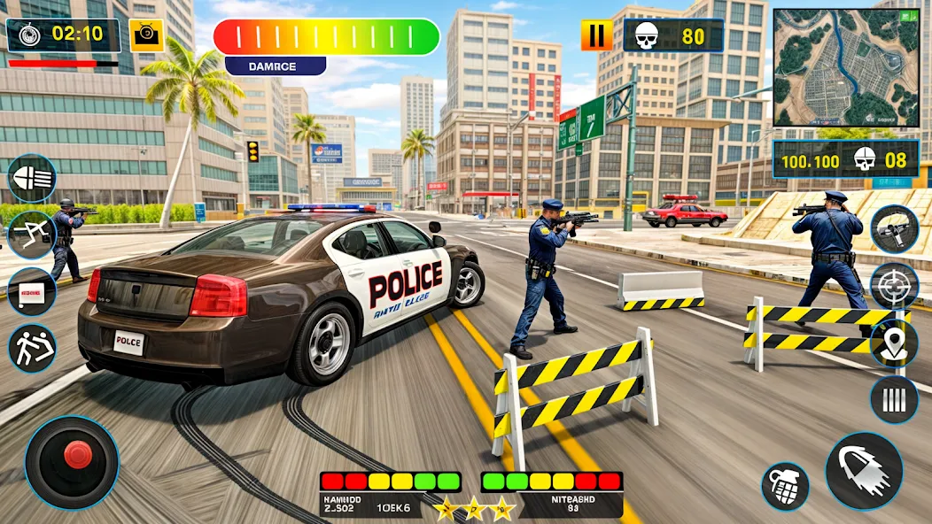 Скачать US Police Shooting Crime City бесплатно — Безлимитные деньги и оружие — скриншот 2