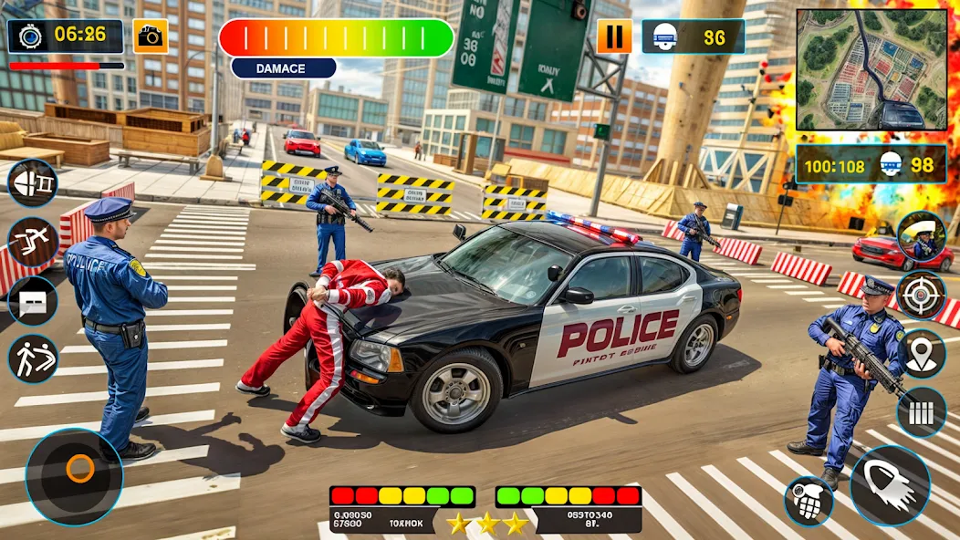 Скачать US Police Shooting Crime City бесплатно — Безлимитные деньги и оружие — скриншот 3
