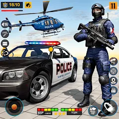 Скачать US Police Shooting Crime City бесплатно — Безлимитные деньги и оружие
