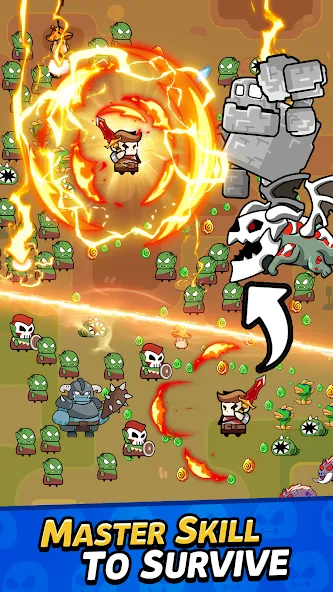 Solo Survivor IO Game MOD APK: Неограниченная энергия и усиленный урон — скриншот 4
