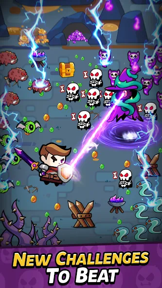 Solo Survivor IO Game MOD APK: Неограниченная энергия и усиленный урон — скриншот 5