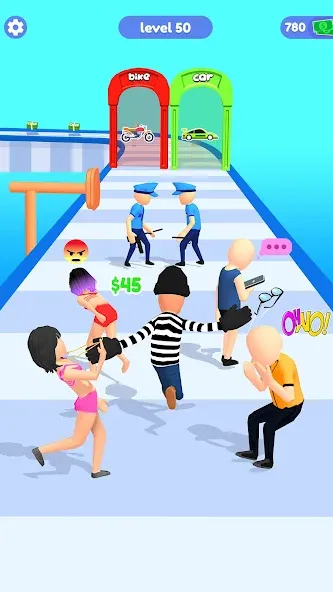 Скачать Thief Run Race 3D: Fun Race Mod APK — Без рекламы и бесконечные монеты — скриншот 2 Скачать Thief Run Race 3D: Fun Race Mod APK — Без рекламы и бесконечные монеты — скриншот 2