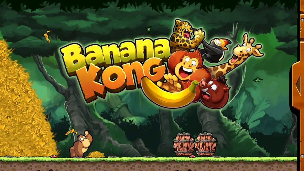 Banana Kong — Безлимитные бананы и открыты все уровни, скачать мод APK — скриншот 1