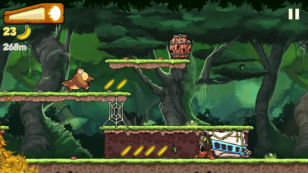 Banana Kong — Безлимитные бананы и открыты все уровни, скачать мод APK — скриншот 2