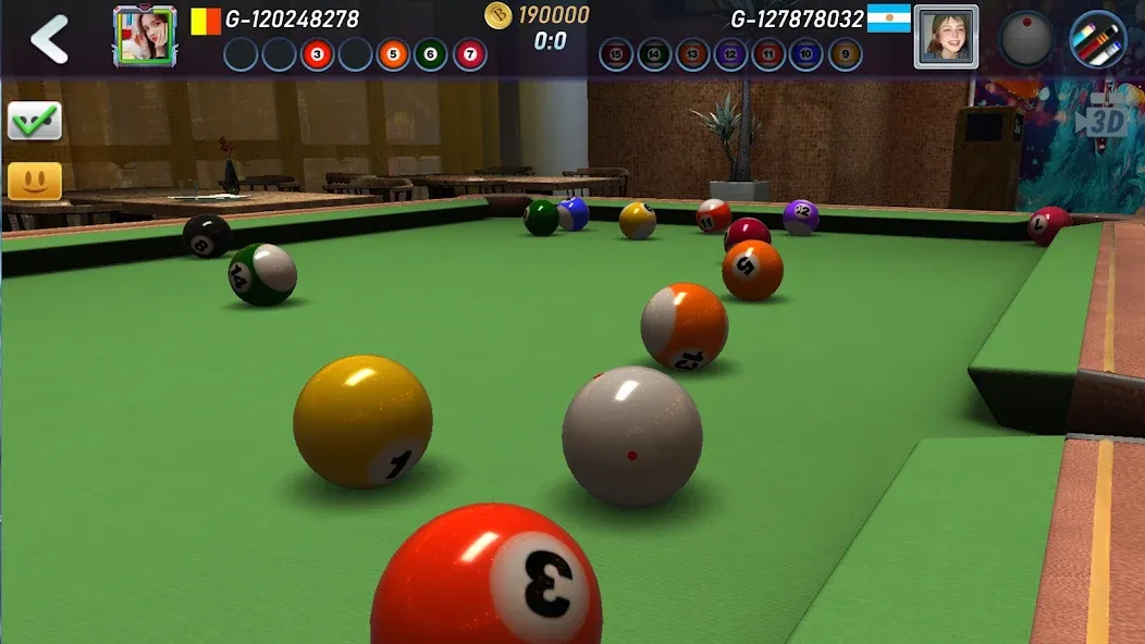 Real Pool 3D 2 на телефон — скачать мод: Безлимитные деньги и все кии — скриншот 1