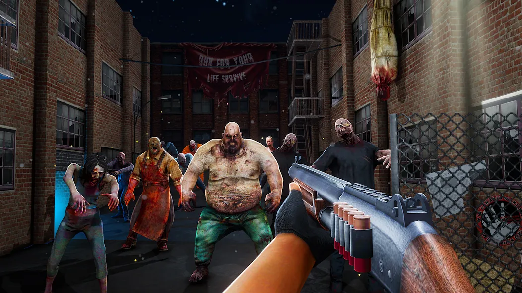 Скачать взлом Zombination - FPS Zombie Games — Безлимитные патроны и здоровье — скриншот 3 Скачать взлом Zombination - FPS Zombie Games — Безлимитные патроны и здоровье — скриншот 3