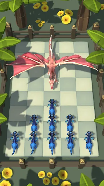 Dragon Fight - Merge Games на телефон — скачать мод: Безлимитные деньги и усиленные драконы — скриншот 1 Dragon Fight - Merge Games на телефон — скачать мод: Безлимитные деньги и усиленные драконы — скриншот 1