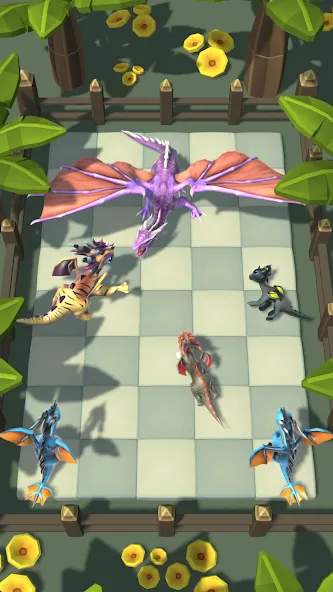 Dragon Fight - Merge Games на телефон — скачать мод: Безлимитные деньги и усиленные драконы — скриншот 2 Dragon Fight - Merge Games на телефон — скачать мод: Безлимитные деньги и усиленные драконы — скриншот 2