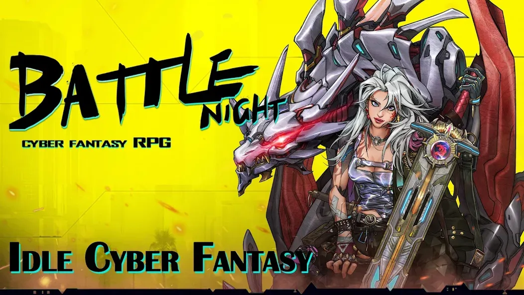 Battle Night: Cyberpunk RPG — скачать мод: Безлимитные ресурсы и усиленные герои — скриншот 1