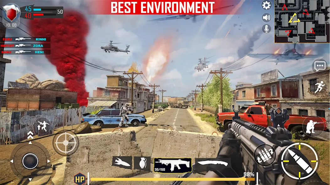 Real Commando FPS Gun Shooting взлом на Андроид — Безлимитные деньги и оружие — скриншот 5 Real Commando FPS Gun Shooting взлом на Андроид — Безлимитные деньги и оружие — скриншот 5