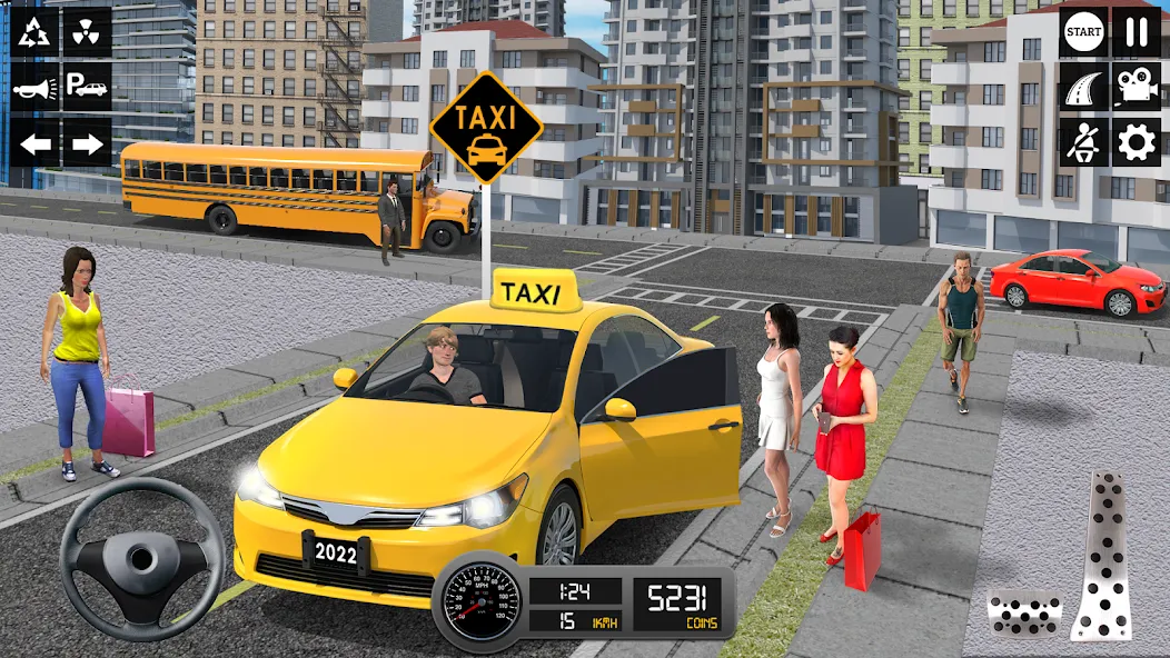 Taxi Simulator 3d Taxi Sim — взломанная версия, Безлимитные деньги и все машины открыты — скриншот 4 Taxi Simulator 3d Taxi Sim — взломанная версия, Безлимитные деньги и все машины открыты — скриншот 4