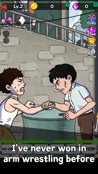 Arm Wrestling Clicker (Мод: Безлимитные деньги и усиленная сила) — скачать на Андроид — скриншот 3