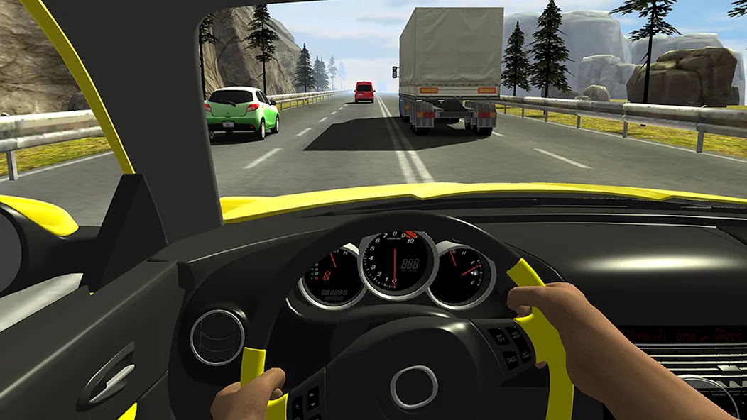 Racing in Car 2 на телефон — скачать мод: Безлимитные деньги и топливо — скриншот 5 Racing in Car 2 на телефон — скачать мод: Безлимитные деньги и топливо — скриншот 5