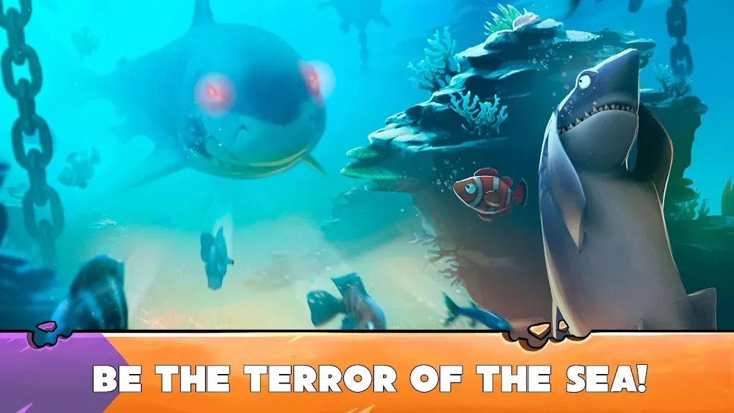Hungry Shark Evolution MOD APK: Безлимитные деньги и алмазы — скриншот 3 Hungry Shark Evolution MOD APK: Безлимитные деньги и алмазы — скриншот 3