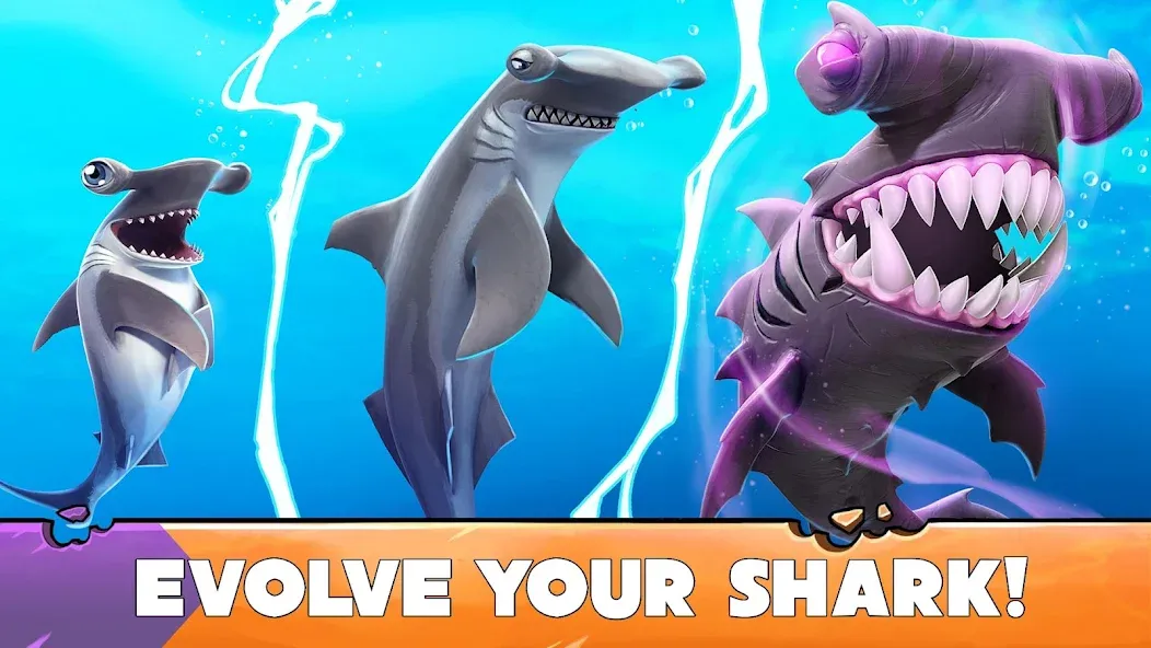 Hungry Shark Evolution MOD APK: Безлимитные деньги и алмазы — скриншот 4 Hungry Shark Evolution MOD APK: Безлимитные деньги и алмазы — скриншот 4